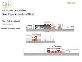 Fotografia 1 de Predio em Olhao para demolir com projecto aprovado