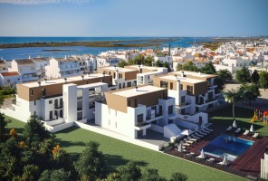 Fotografia 1 de Apartamento T2 em condomínio de arquitectura moderna e diferenciada, em Cabanas de Tavira