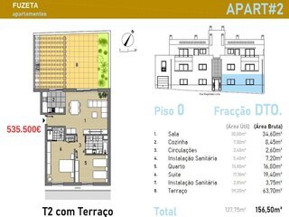 Fotografia 1 de Apartamento T2 novo na típica vila piscatória da Fuseta